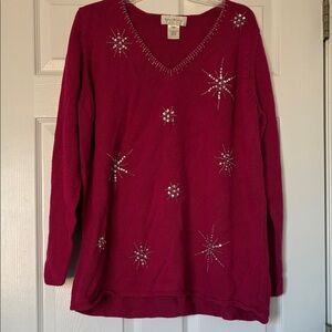 Susan Bristol Snowflakes Vintage Christmas Sweater (Size 3W)